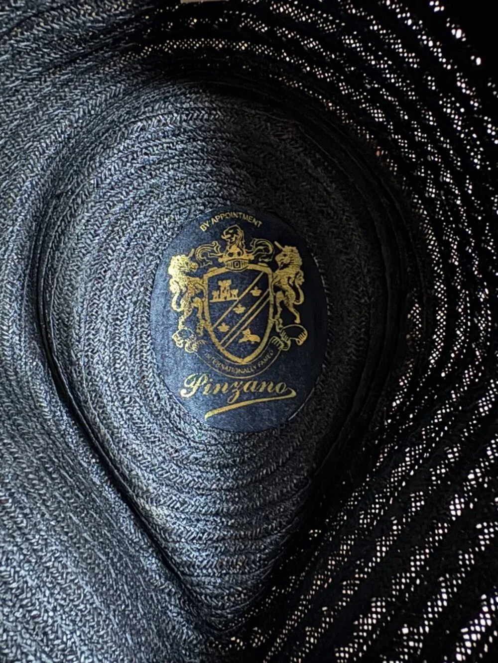 Pinzano Black oxford Milan Straw Hat size 7 1/4 / 58